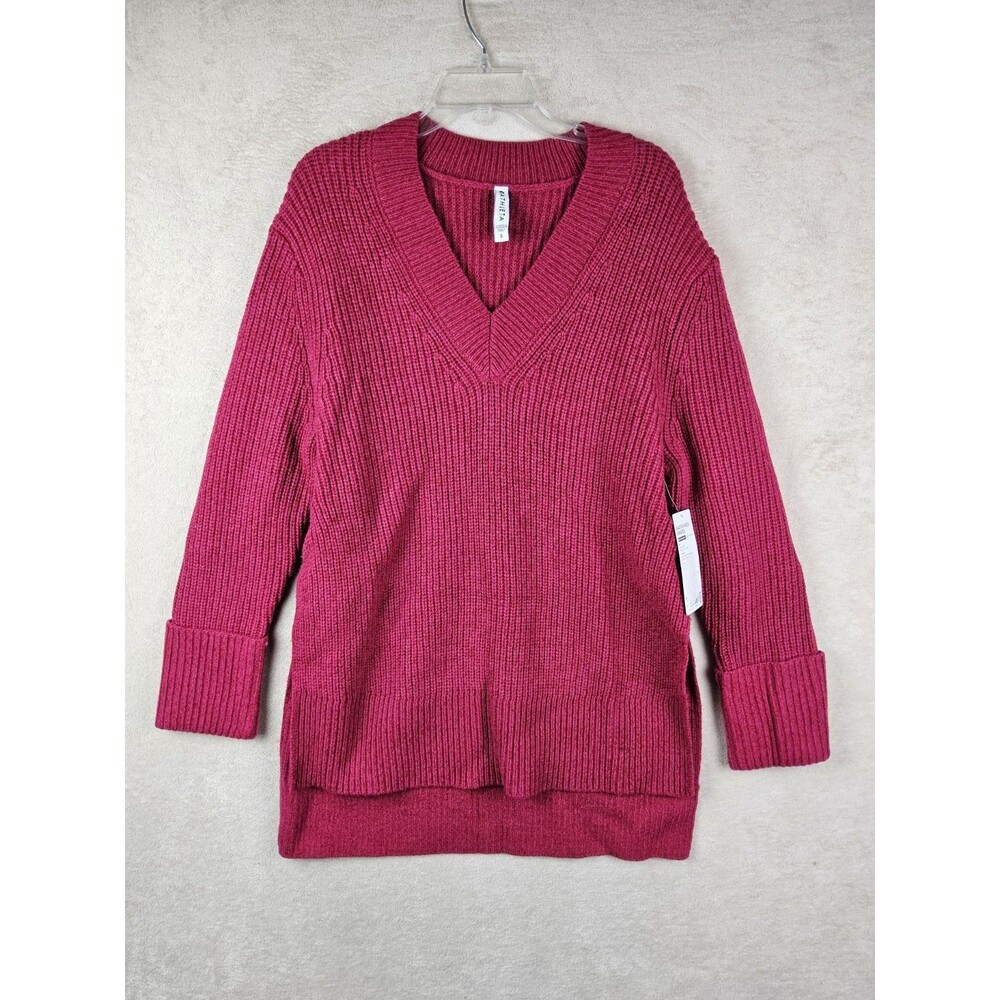 Athleta Women's Shasta V Neck Chunky Wool Blend Oversized Sweater Size S